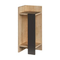 **Étagère d'angle en bois et métal**